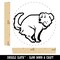 Dog Squat Poop Golden Retriever Rubber Stamp for Stamping Crafting Planners